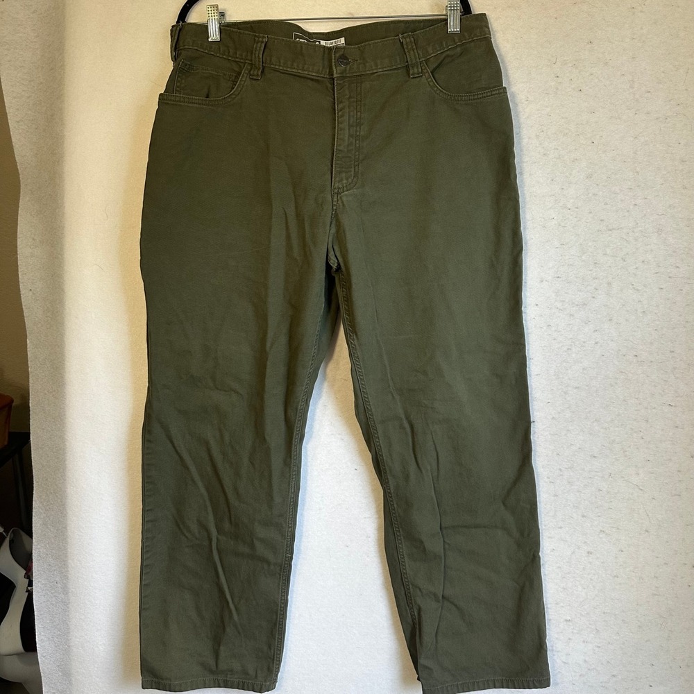 Carhartt Mens 38x29 Rugged Flex Relaxed Fit Canvas Work Pants Moss Green 102517
